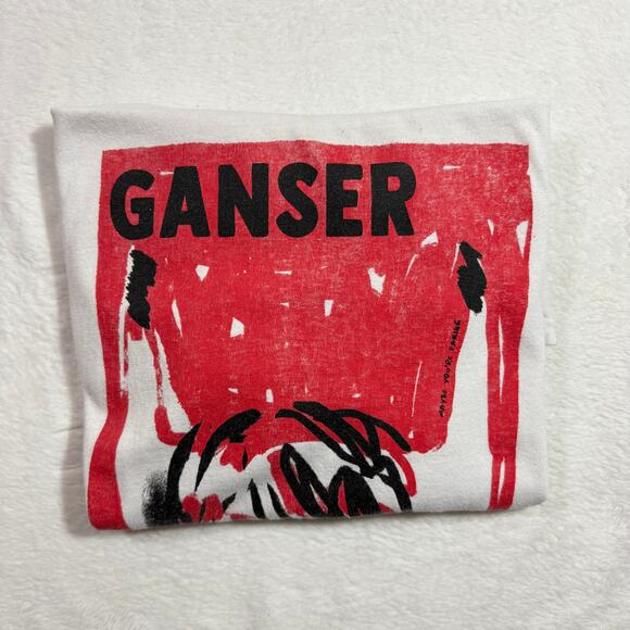 Gildan M Ganser‎ Graphic Band T Shirt Punk Rock Streetwear Indie Sleaze Fest DIY - Picture 1 of 9
